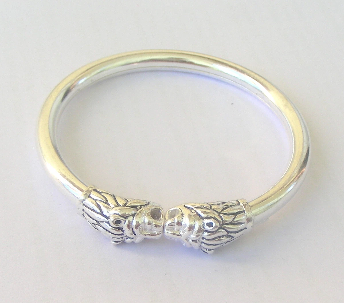Silver kada for best sale mens with lion face