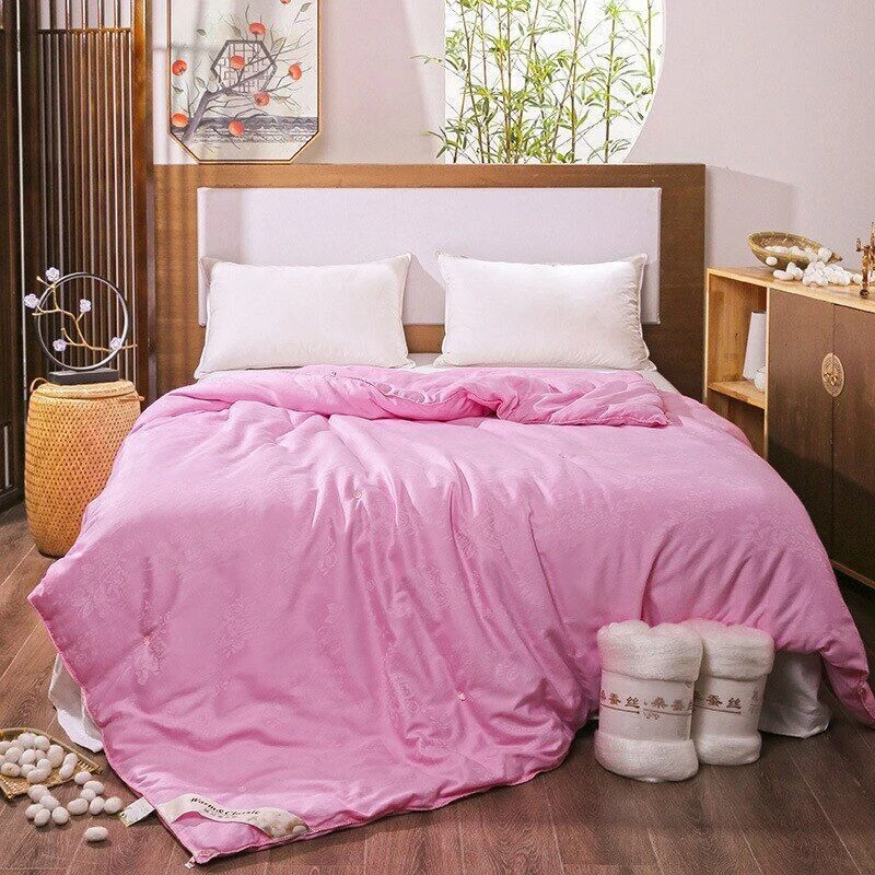 2023 hot Soft and warm bed silk quilt silk summer and winter blanket | eBay