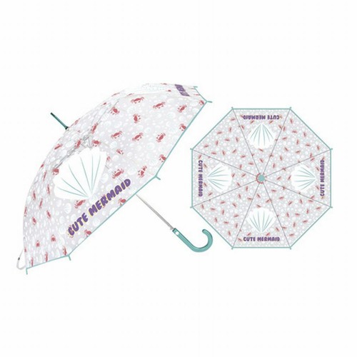 PARAGUAS MANUAL TRANSPARENTE ZASKA SIRENITA |