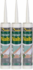 Everbuild Instant Nails High Strength Quick Grab Panel Adhesive White 290ml x 3
