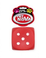Hunde WüRfel Eckig Ca. 6Cm Rot Quietschendes Spielzeug Hund