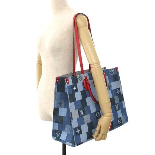 Louis Vuitton ONTHEGO GM Tote Shoulder Bag M44992 Denim Blue Monogram Woman New - 第 10/12 張圖片