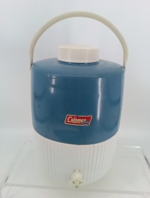 Vintage Coleman 3 Gallon Brown Beige Water Cooler Jug Dispenser  With Box!