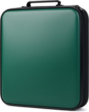 DVD Storage CD Case Holder: 160 Capacity CD Sleeves Black Disc Cases Binder for