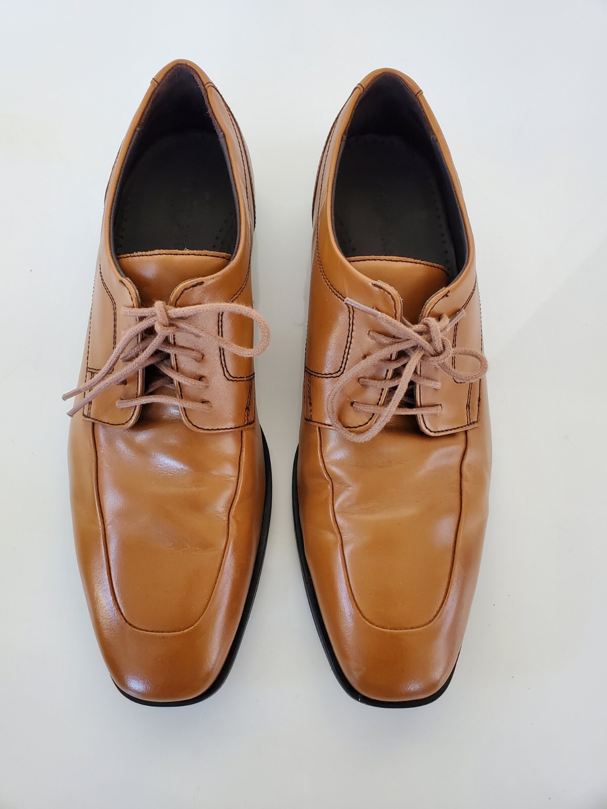 SAOLA Scarpe uomo COLE HAAN mocassino derby blucher taglia 9 5M pelle marrone marrone chiaro