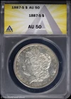 1887-S $1 Morgan Silver Dollar ANACS AU 50