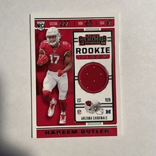 2019 PANINI CONTENDERS FOOTBALL ROOKIE TICKET RELIC HAKEEM BUTLER CARDINALS