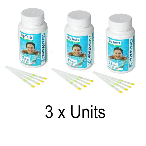 Clearwater PH Alkaline Chlorine Dip Test Strips 25PC Hot Tub LayZSpa