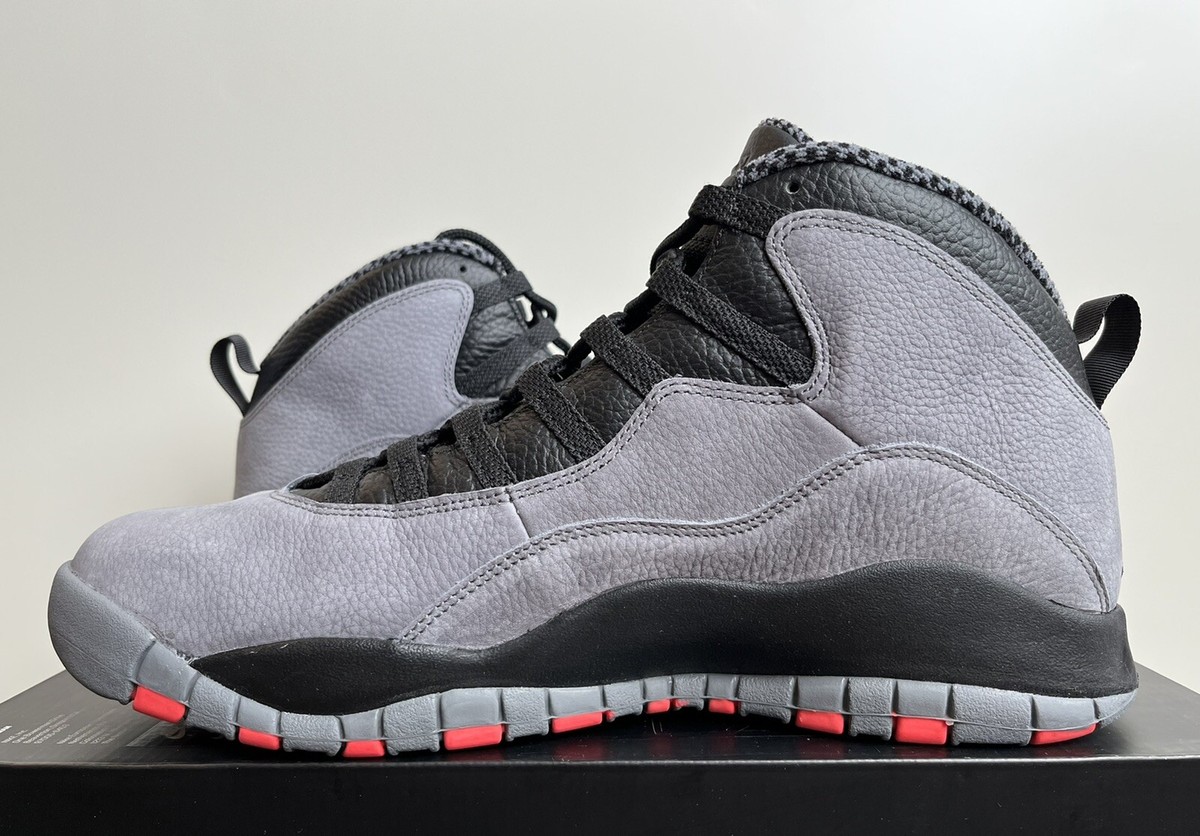 Nike Air Jordan Retro 10 Cool Grey Infrared Black 310805-023 Men's
