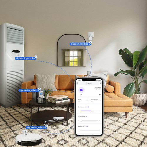 MOES ZigBee Smart Fingerbot Switch Button Pusher Timer Alexa Google APP Touch - Afbeelding 7 van 9