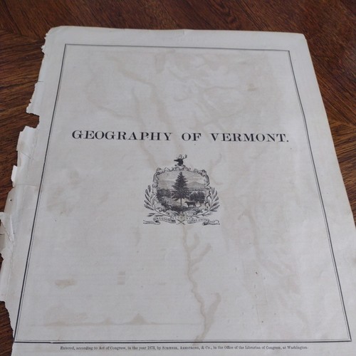 1873 Map of Vermont VT Authentic Hand-Colored Antique - Picture 8 of 8