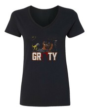 Philadelphia Flyers GR IT TY Gritty Mascot Hockey Womens Vneck T-shirt