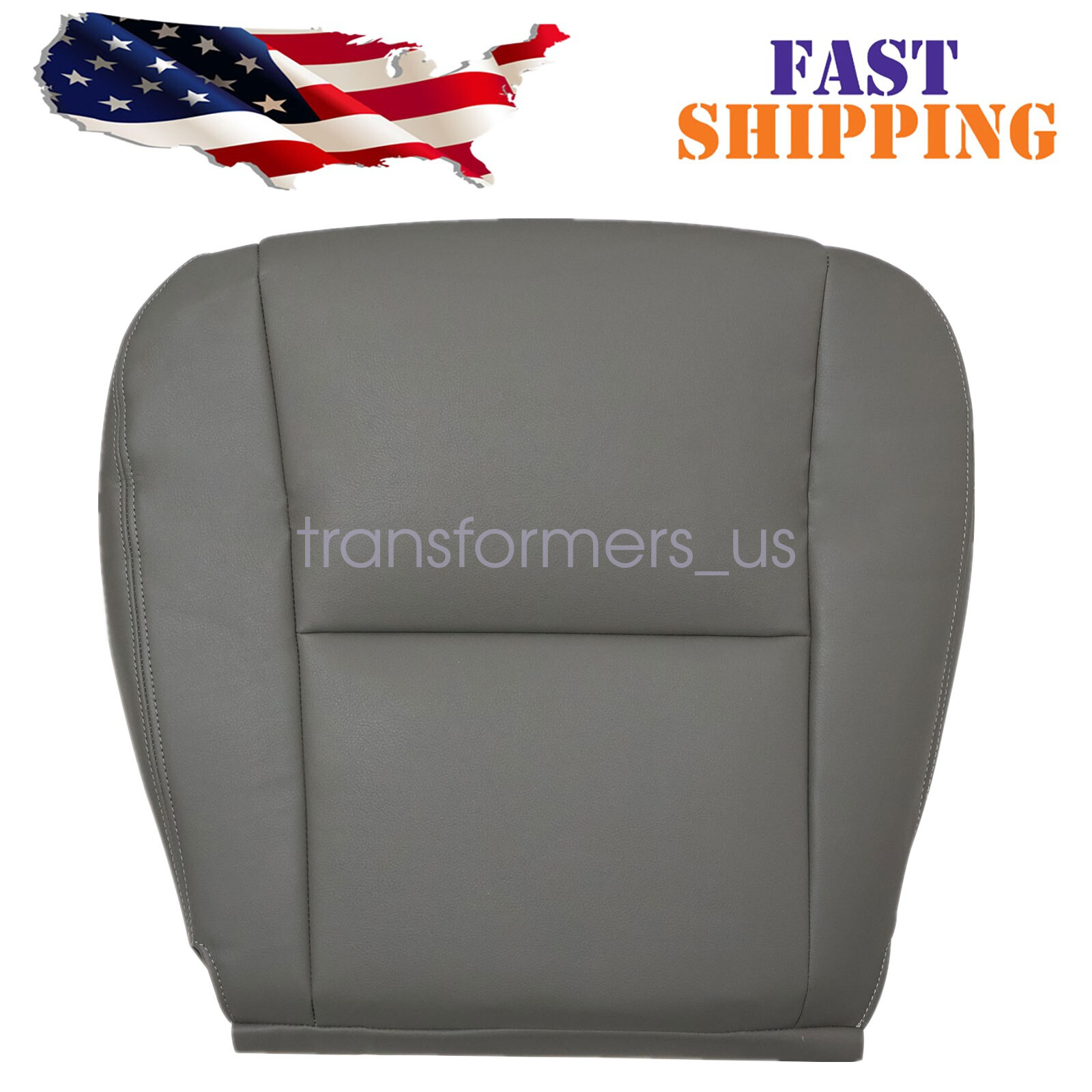 NEW For 2005 2006 Toyota Tundra Driver Bottom Leather Seat Cover Charcoal Gray