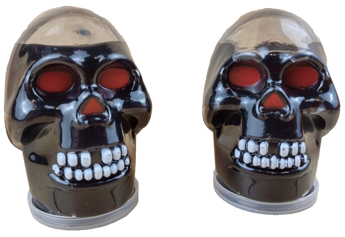 2 Halloween Skull Slime Goofy Gooey Slimy Skulls Black Set Silly