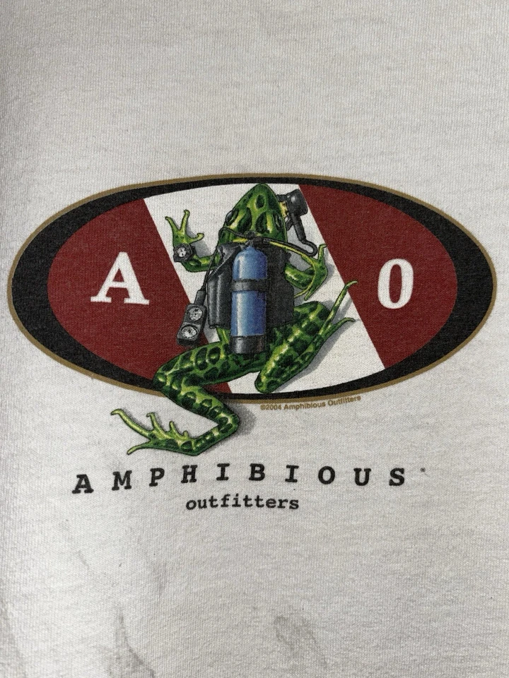 Camisa de Colección Anfibious Outfitters Para Hombre Grande Eléctrica Anguila Buceo 2002 Foto 3 de 4