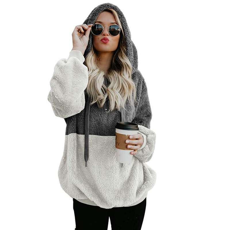 Casual Women Hooded Jumper Sweatshirt 