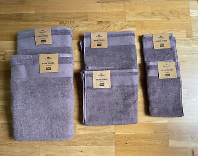 KRONBORG NORA Handtücher Set 6-tlg. 50x100cm 2x; 70x140cm 2x, 30x50cm 2x violett