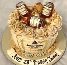 Hennessy Cake Topper ~ Edible Cake Image ~ Hennything Is Possible Cake Toppers