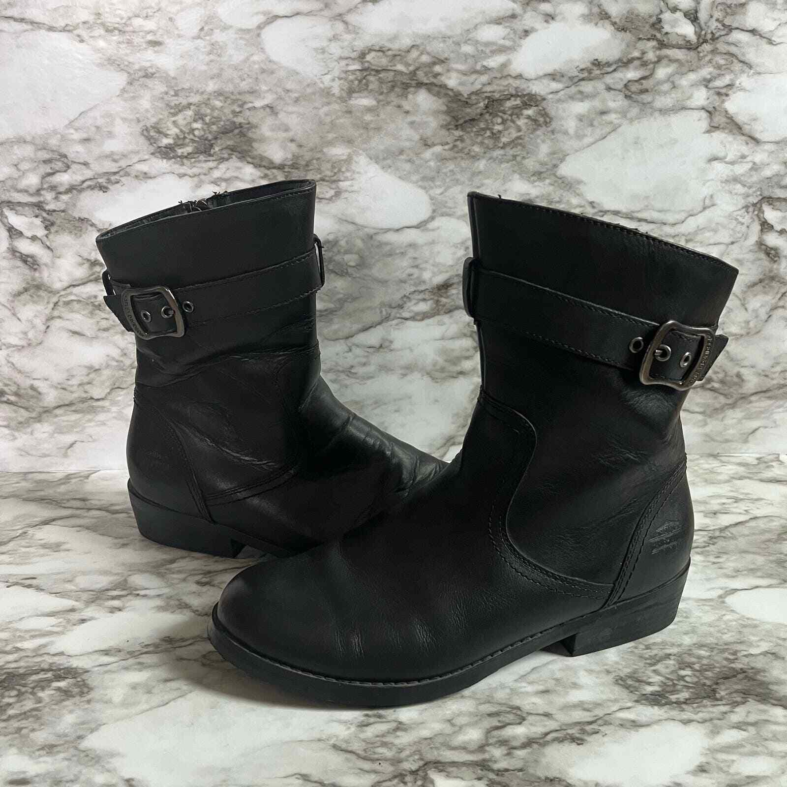 Harley Davidson Women's 9 Booties Genuine Leather Upp… Gem