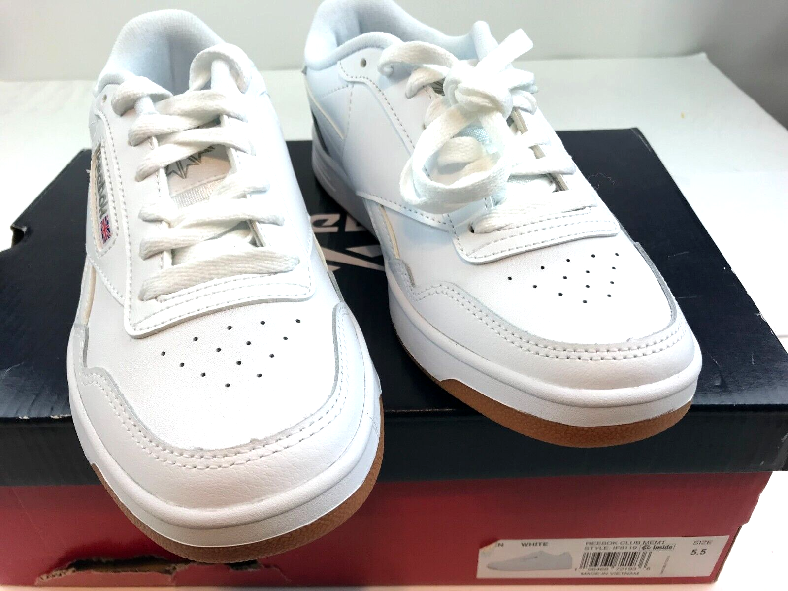 SAOLA Scarpe da ginnastica bianche Reebok Club MEMT da uomo taglia 5 5 donna 7 NUOVE