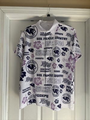 High Point University Hawaiian shirt Men Large Big south Champions 2025 NIP