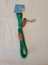 dog rope leash 4ft green 100 polyester BNWT 