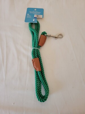 dog rope leash 4ft green 100% polyester BNWT!