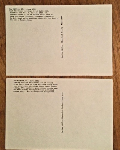 Historical Reproduction Black and White Postcards of New Milford, CT - Set of 8 - 第 4/4 張圖片