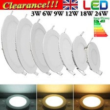 LED Panel Light 3W 6W 9W 12W 18W 24W Round Recessed Ceiling Down Lights 2835 SMD