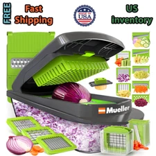 Mueller Pro-Series 10-in-1, 8 Blade Vegetable Slicer, Onion Mincer Chopper, Vege