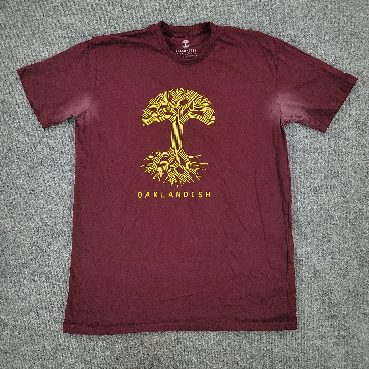 Oaklandish Shirt Men's XL Red Logo Tree Graphic Tee Crew Neck