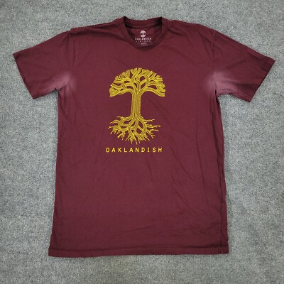 Oaklandish Shirt Men's XL Red Logo Tree Graphic Tee Crew Neck