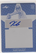 KADE GRUNDY 2020 Leaf Perfect Game PG PLATE AUTO /1 LOUISVILLE 1/1