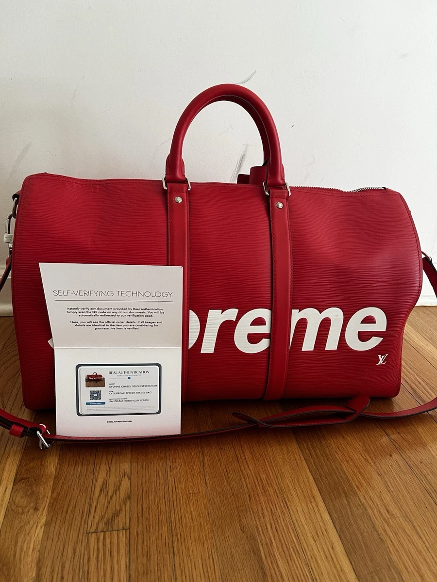 Supreme Red Duffle Bags for Men for sale | eBay