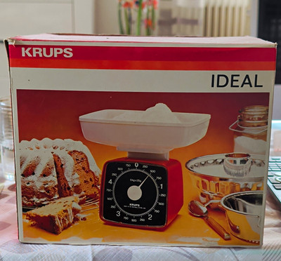 Krups Ideal Küchenwaage analog mit Kunststoffschüssel Typ 875