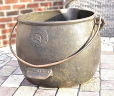 Rare Savery & Co Philadelphia 6Qt Cast Iron Cauldron Pot Kettle Pre-Griswold