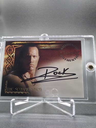 Inkworks 2002 The Scorpion King THE ROCK Dwayne Johnson Auto Card A1