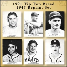 1991 Tip Top Bread 1947 Reprint Set (1-163) / Pick Your Cards / Buy2+ Save10%