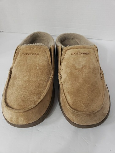 Skechers Relaxed Fit Memory Foam 360 Tan & Fur Lined Slippers (Size 10) VGC - Picture 3 of 8