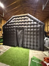 Inflatable Night Club 19.7 x 16.4 x 12 Ft Blow up Party Tent with Lights