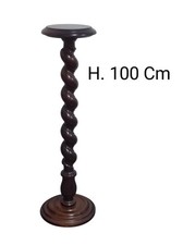 Colonna portavaso in legno antica Colonnina vintage a torciglione H 100 Cm USATA