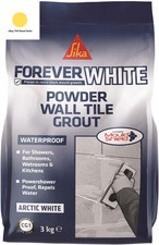 Image of Everbuild Forever White Powder Wall Tile Grout – Water Resistant – Contains Mou