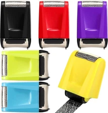 Chinco 6 Pieces Identity Theft Protection Roller Stamps Small Privacy Stamp