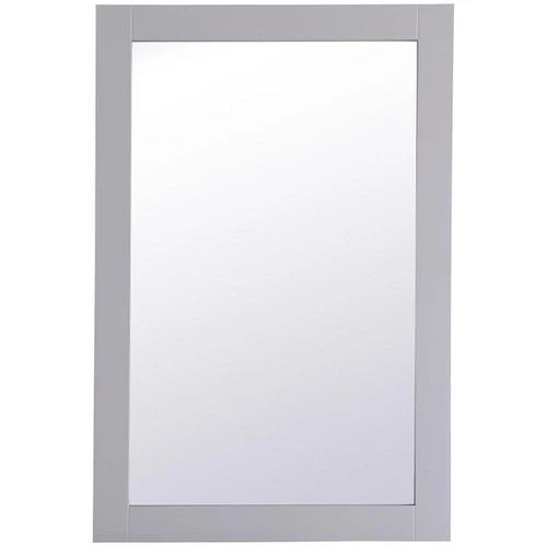 Elegant Decor Aqua 36" x 24" Wood Frame Bathroom Mirror in Gray - Picture 1 of 10