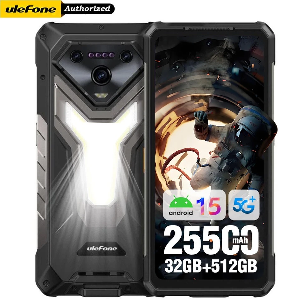 Ulefone Armor 34 Pro 5G Android 15 Outdoor Smartphone 32GB+512GB 64MP Handy NFC