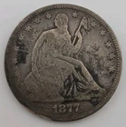 1877 Seated Liberty Silver Half Dollar 50C - Philadelphia Mint