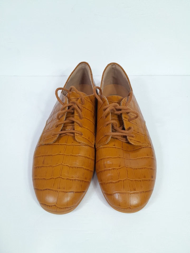 Zapatos Oxford Fitflop con cordones para mujer talla 9 bronceado estampado cocodrilo cuero superior Foto 4 de 4