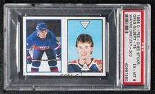 1985 O-Pee-Chee Album Stickers Greg Gilbert Wayne Gretzky #75-202 PSA 6 HOF 0y8e