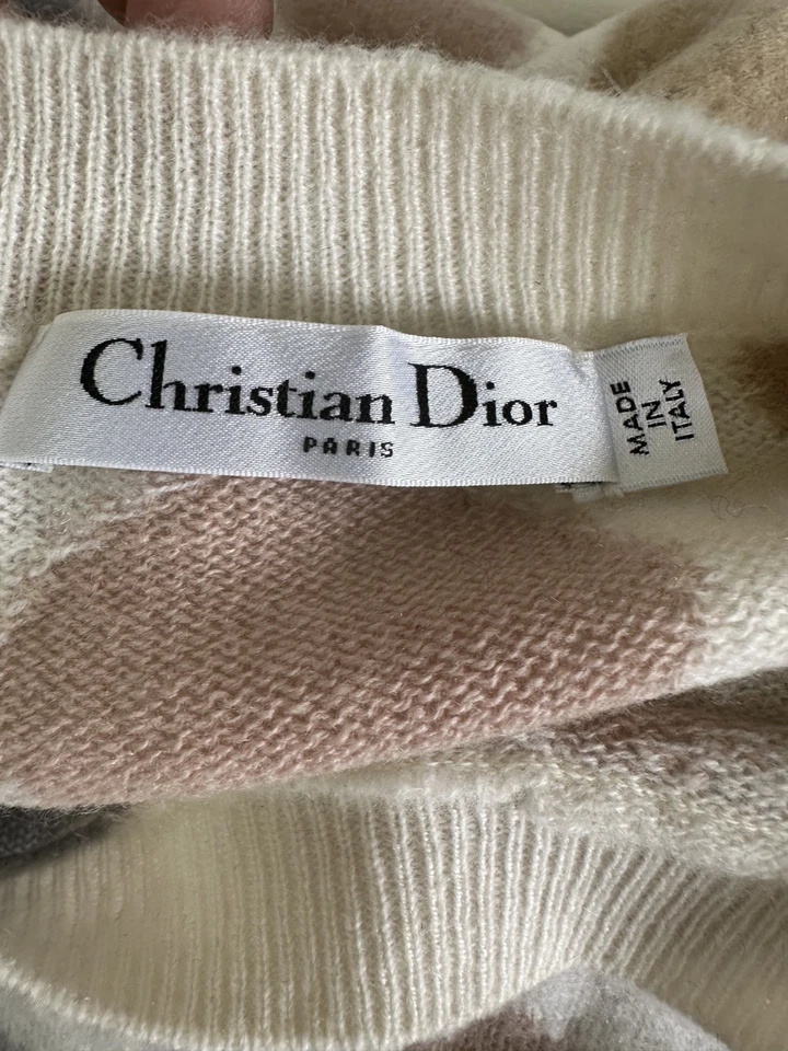 ML1 CHRISTIAN DIOR BEIGE LUNARES CACHEMIR JERSEY TOP 40 Foto 4 de 4