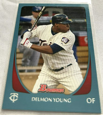 2011 Bowman Baseball Delmon Young Minnesota Twins Light Blue #75 #d 248/500